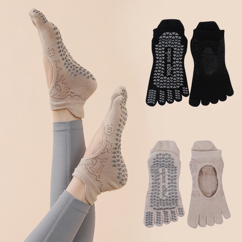 Yoga Pilates Girl - Chaussettes de yoga coordonnantes à cinq
