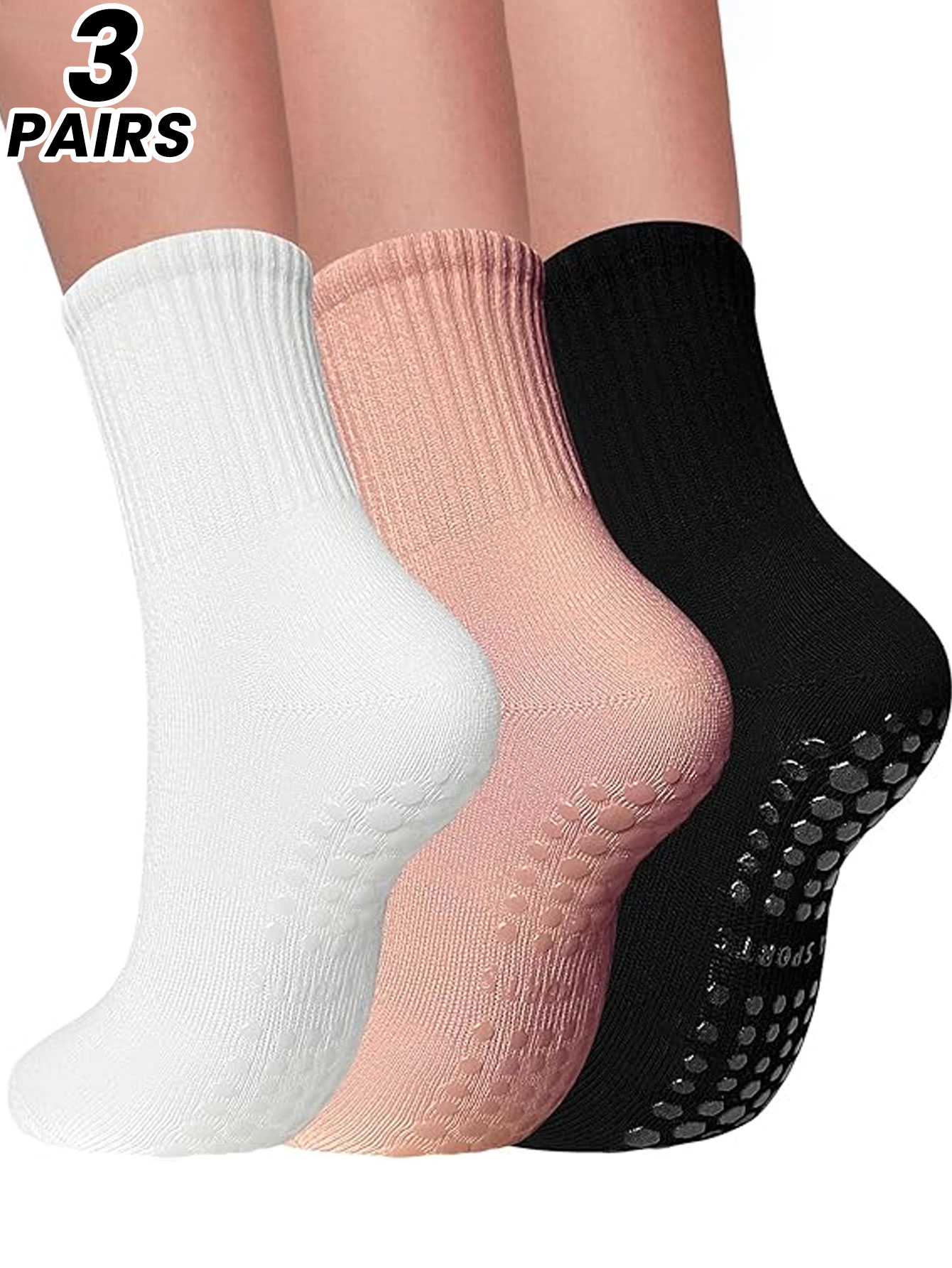 Pilates Yoga Sport - 3 paires de chaussettes de yoga