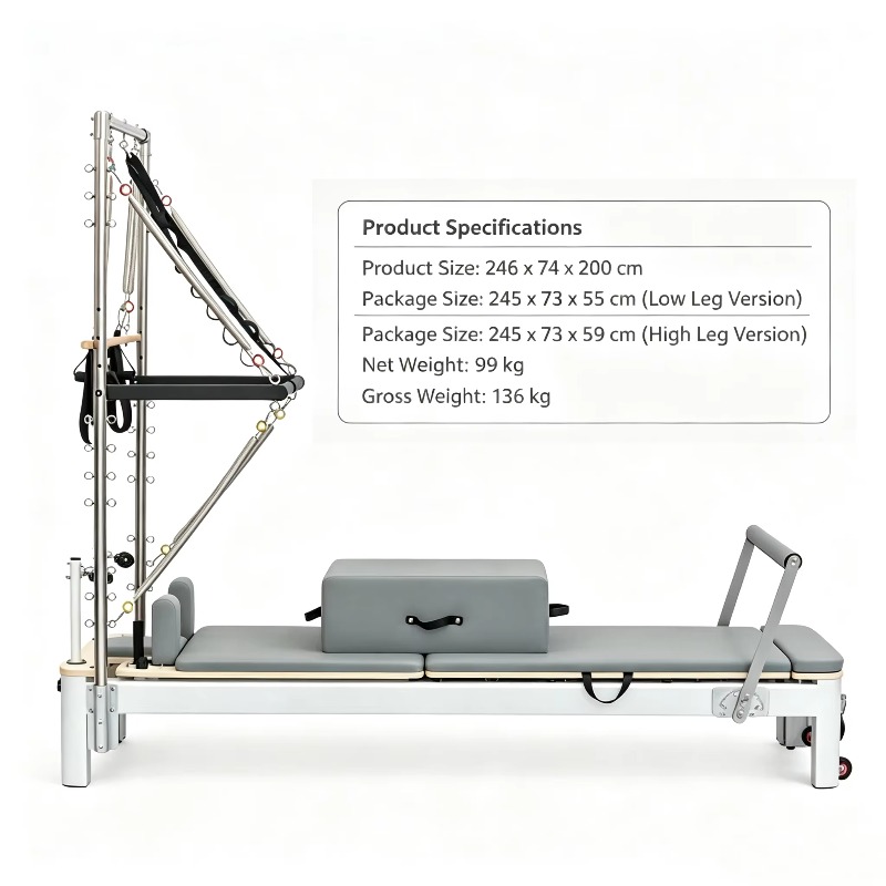 Pilates Reformer Spring - YTTIN Reformer semi-haut de pilates en