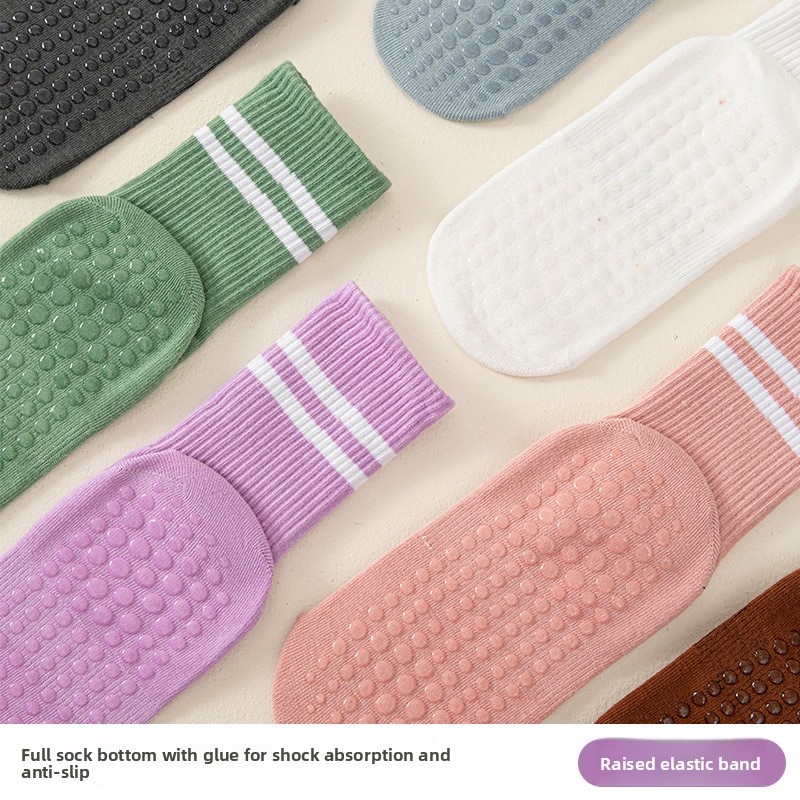 Chaussettes hautes à double ra - Yoga Pilates Girl avis et prix
